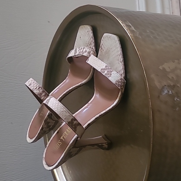 Paris Texas Python-Embossed Leather Mule, Sz US 10/40 - Picture 3 of 10